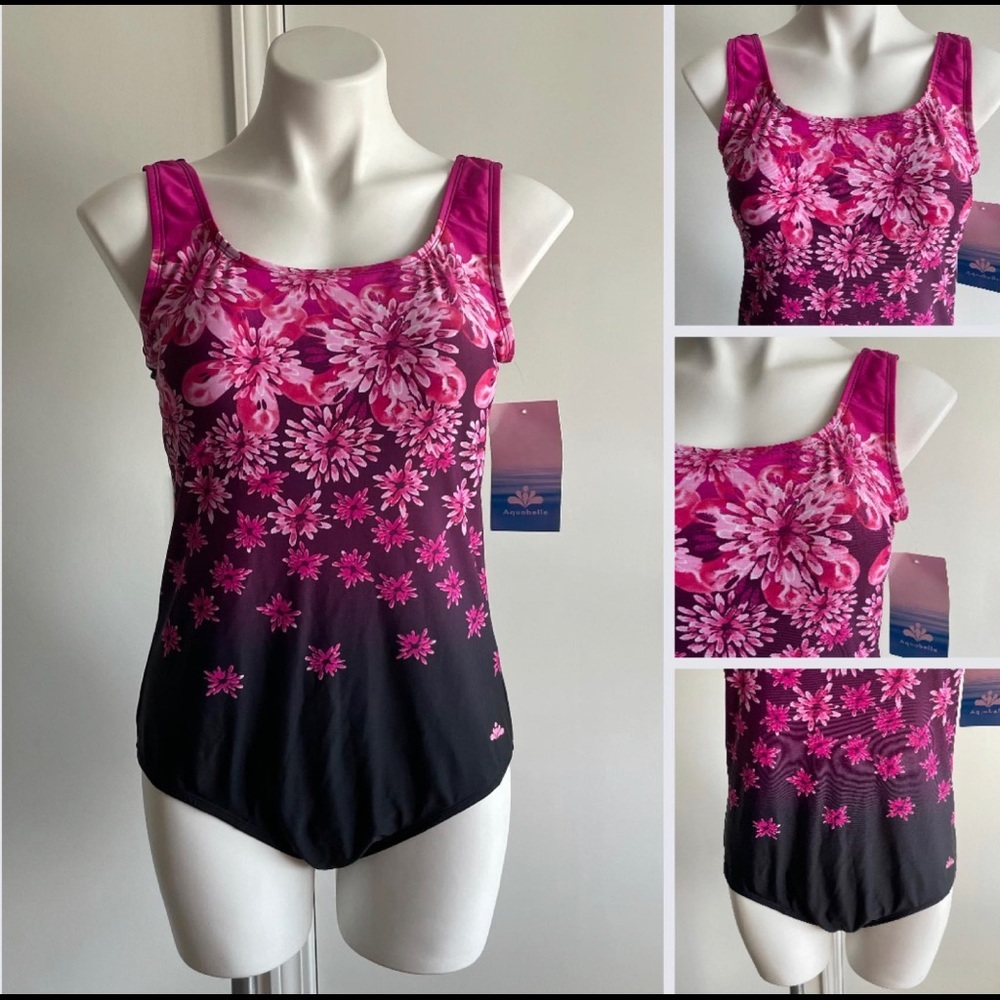 🆕NWT Floral Aquabelle Sz 18 Chlorine Resistant Swimsuit